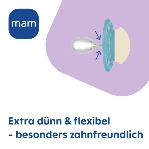 Sucea pentru bebelusi MAM Perfect Night, 16 luni, set 2 bucati, silicon, design ergonomic - Img 5