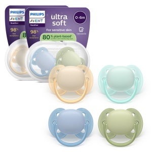 Sucea pentru bebelusi Philips Avent ultra soft, 0-6 luni, BPA-free, 4 bucati