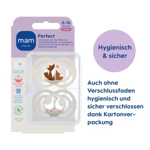 Sucitor MAM Perfect, 6-16 luni, set de 2 bucati, silicon, design prietenos - Img 2
