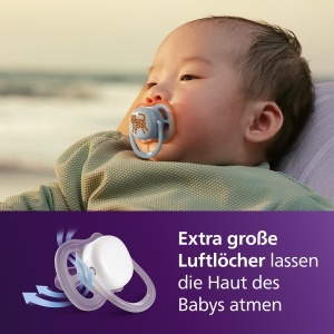 Sucitor pentru bebelusi Philips Avent ultra air, 0-6 luni, silicon, BPA-free, 4 bucati - Img 2