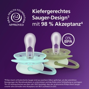 Sucitor pentru bebelusi Philips Avent Ultra Soft, 0-6 luni, din silicon, 4 bucati - Img 3