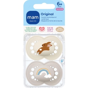 Sucitor silicon MAM Original Nature 6 luni, 2 bucati, sterilizare rapida - Img 6