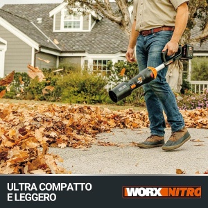 Suflanta de frunze Worx Nitro WG585E.9 - motor fara perii, 266 kmh, 3 viteze - Img 2
