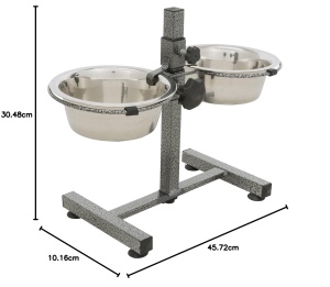 Suport ajustabil pentru caini TRIXIE cu 2 boluri din otel inoxidabil, 0.75L - Img 6
