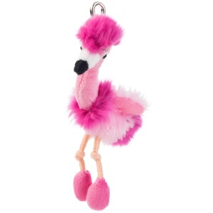 Suport Chei Plush Schaffer 0233 Flamingo Chantal, Roz, Cu Carabina - Img 3