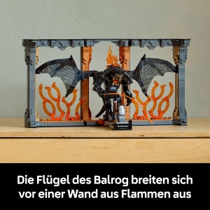 Suport de carti LEGO Der Herr der Ringe Balrog - 1201 piese, cu figurina Gandalf - Img 7
