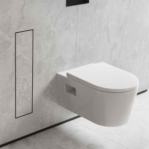Suport de perete pentru periuta de dinti hansgrohe XtraStoris Rock, mattschwarz, cu suport pentru hartie - Img 2