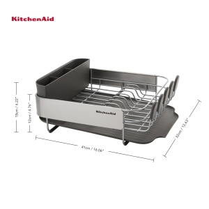 Suport de Uscare Vase KitchenAid, Compact, 9 Tavi, Gri - Img 2