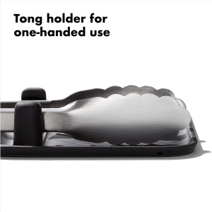 Suport din silicon pentru ustensile grill OXO Good Grips, rezistent la caldura, negru - Img 4