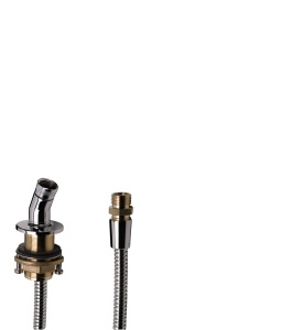 Suport dus pentru montaj pe marginea cada hansgrohe, cromat, accesorii originale
