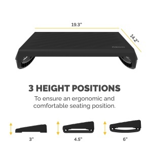 Suport ergonomic pentru picioare Fellowes Breyta, ajustabil, 100 reciclabile, negru - Img 3