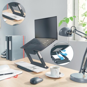 Suport Laptop Ergonomic Leitz Ergo 64240089, 6 Inaltimi, Plastic Recycabil, Gri - Img 6