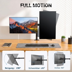 Suport Monitor GRIFEMA GB2001-2 pentru 2 Monitoare, 13-32 inch, Reglabil - Img 3