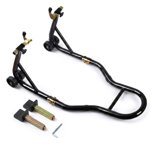 Suport motocicleta VOUNOT cu roti, capacitate 390 kg, ajustabil, negru