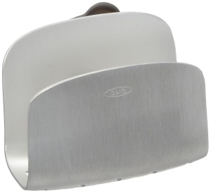 Suport pentru burete OXO din aluminiu inoxidabil cu ventuza