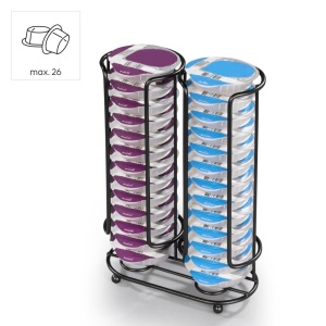 Suport pentru capsule de cafea Xavax, 26 capsule, metal, negru mat - Img 3
