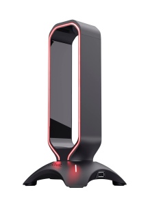Suport pentru casti Trust Gaming GXT 265 Cintar RGB, Suport pentru casti, 2 porturi USB, Se potriveste tuturor castilor, Suport pentru casti cu margini iluminate cu LED - Negru - Img 6