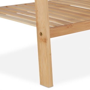 Suport pentru haine din bambus, Relaxdays, 120x67x35 cm, cu raft pentru incaltaminte - Img 6