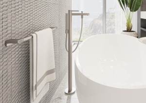 Suport pentru hartie igienica hansgrohe AddStoris 41771820, metal, nichel periat, 15,2 cm - Img 2