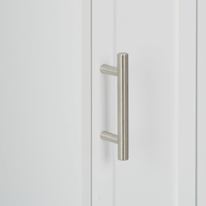 Suport pentru hartie igienica Relaxdays, albsilver, cu sertar, design modern - Img 7
