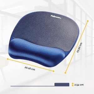 Suport pentru incheietura Fellowes cu mousepad, albastru, din spuma cu memorie - Img 4