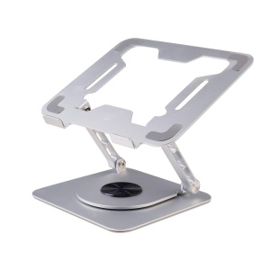 Suport pentru laptop Ewent cu baza rotativa din aliaj de aluminiu 360, suport ergonomic reglabil pe inaltime, ventilat, reglabil, suport pliabil pentru laptop, pentru laptop de 10-17,3"