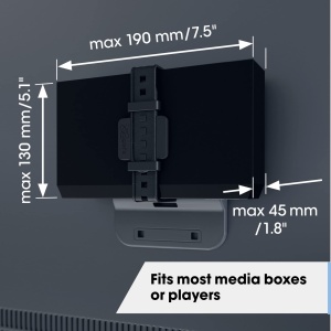 Suport pentru Media Box Vogels TVA 6400, compatibil cu majoritatea boxelor, max. 190x130x45 mm - Img 4