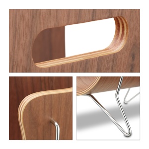 Suport pentru reviste din lemn, Relaxdays, 30 x 37 x 25 cm, culoare natur, cu manere - Img 6