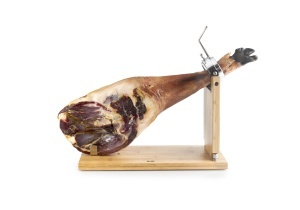 Suport pentru sunca IBILI Gastroteka, din bambus si otel inoxidabil, 48 x 17,5 cm - Img 2