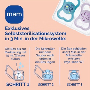 Suport pentru suzeta MAM Supreme S282, silicon SkinSoft, 6 luni, ultra moale - Img 6