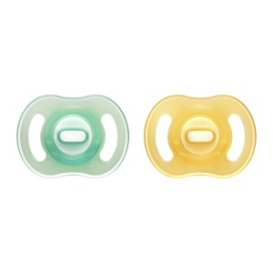 Suport pentru suzeta Tommee Tippee Ultraleicht, 0-6 luni, 2 bucati, design simetric, glow-in-the-dark