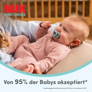 Suport pentru suzete NUK First Choice Soft 0-6 luni 100 silicon LilaRosie 2 bucati - Img 2