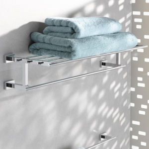 Suport prosoape GROHE Essentials Cube, metal, montare rapida - Img 3