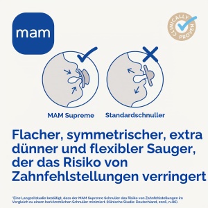 Suport suzeta MAM Supreme, Silicon, 2-6 luni, Roz mat, Auto-sterilizare - Img 3