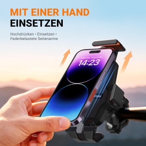 Suport telefon pentru bicicleta GRIFEMA GD523, 5.5-7 inch, rotire 360 - Img 2