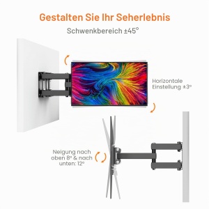 Suport TV GRIFEMA, 26-65 inch, rotativ, capacitate 35 kg - Img 3