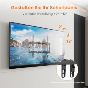 Suport TV GRIFEMA GB1007-4, Neigbil, pentru TV-uri 26-65 Zoll, VESA 400x400mm - Img 4
