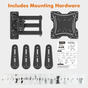 Suport TV GRIFEMA Suport de perete pivotant, rabatabil pentru televizoare plate si curbate de 26-65 inch, suport TV universal si extensibil de pana la 35 kg, max. VESA 400x400mm, GB1010 - Img 7