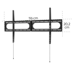 Suport TV Hama, fix, pentru televizoare de 37-120 inch, capacitate 100 kg, negru - Img 5