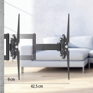 Suport TV Hama, negru, pentru televizoare 32-65 inch, inclinabil si rotativ, 35 kg - Img 6