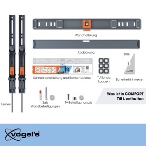 Suport TV Vogels Comfort TVM 3615 pentru televizoare 40-77 inch, inclinare 20, max. 35 kg - Img 6