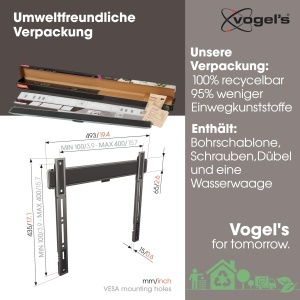 Suport TV Vogels Elite TVM 5405 pentru televizoare 32-77 inch, 75 kg, VESA 400x400 - Img 4