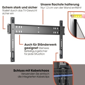 Suport TV Vogels TVM 5705 Ultrafin 40-110 inch max 100 kg VESA 600x400 - Img 4