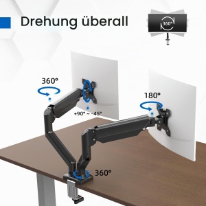 Support Monitor Dual GRIFEMA, pentru 13-32 inch, ajustabil, capacitate 9kg - Img 9