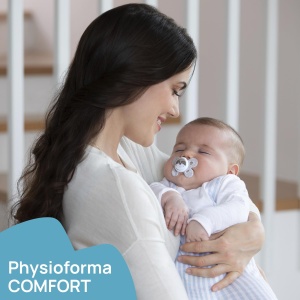 Suzeta Chicco PhysioForma Comfort 0-6 luni 2 bucati silicon sustine respiratia fiziologica - Img 2