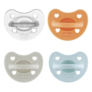 Suzeta Chicco Physioforma Luxe Gummy 6-16 luni set 4 bucati silicon moale sustine respiratia fiziologica