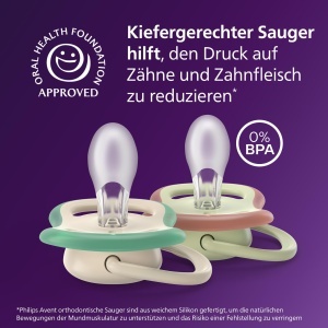 Suzeta Philips Avent Ultra Air SCF08726 6-18 luni silicon moale BPA-free set 4 bucati - Img 3