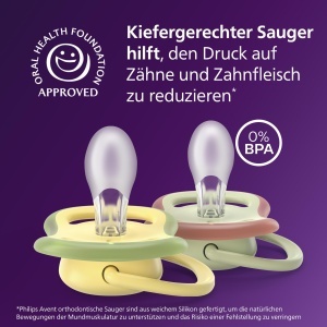 Suzeta Philips Avent Ultra Air SCF34955 BPA-Free Silicon Moale 18 luni Set 4 bucati - Img 3