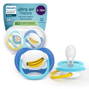 Suzete Philips Avent Ultra Air SCF08026 6-18 luni BPA-free Sterilizator inclus