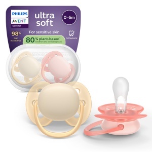 Suzete Philips Avent Ultra Soft SCF09138 BPA-Free 0-6 luni Set 2 bucati
